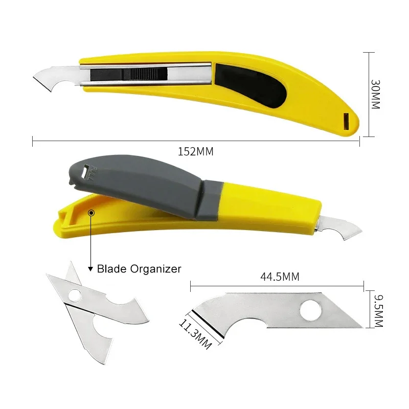 Utensile da taglio in acrilico con gancio per taglierina in perspex con 3 lame di ricambio Lame per coltello in acciaio Fai da te Riparazione in plexiglass Scheda organica a mano