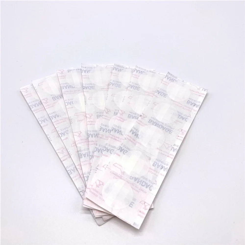 100 ชิ้นกันน้ํา BandAid บาดแผลโปร่งใสปราศจากเชื้อเทปกาวผ้าพันแผลแผล First Fixation เทป