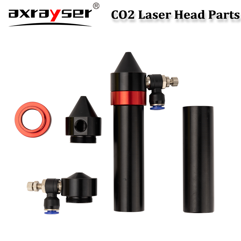 CO2 Laser Head Parts Air Nozzle Dia.20 FL 38.1/50.8/63.5/101.6mm Lens Tube Outer Diameter 25mm for CO2 Laser Engraving Machine