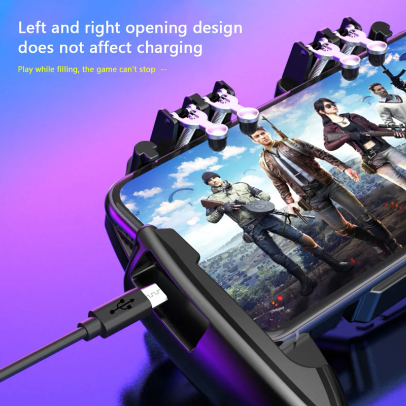 M10 M11 6 ngón tay gamepad điện thoại di động chụp Nút chơi game kích hoạt Gamepad cho pubg điều khiển trò chơi cần điều khiển với quạt làm mát