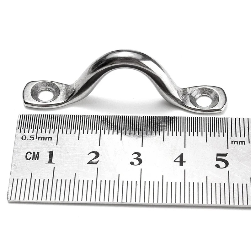 4 pçs alça 5mm fio de aço inoxidável olho cinta barco marinho amarrar fender gancho dossel motores acessórios
