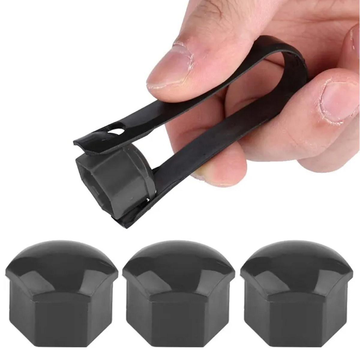 Auto Rad Mutter Kappen Auto Nabe Schraube Abdeckung Schwarz Silbrig 17mm Bolzen Felgen Außen Dekoration Spezielle Buchse Schutz staubdicht