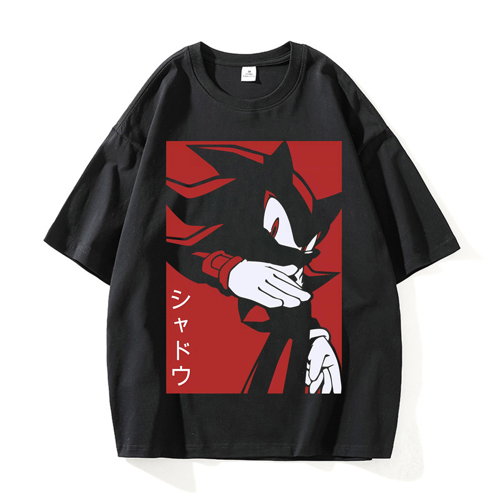 Shadow Hedgehog T Shirt Men Retro Vintage Graphic Tees Men Harajuku Cotton Casual Short Sleeve Tshirt Tops Unisex Male