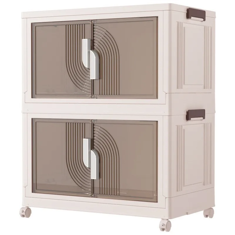 X&D Dopamine Storage Cabinet Installation Free Foldable Multifunctional Color Blocking Cabinet For Home Use Living Room Item Hot