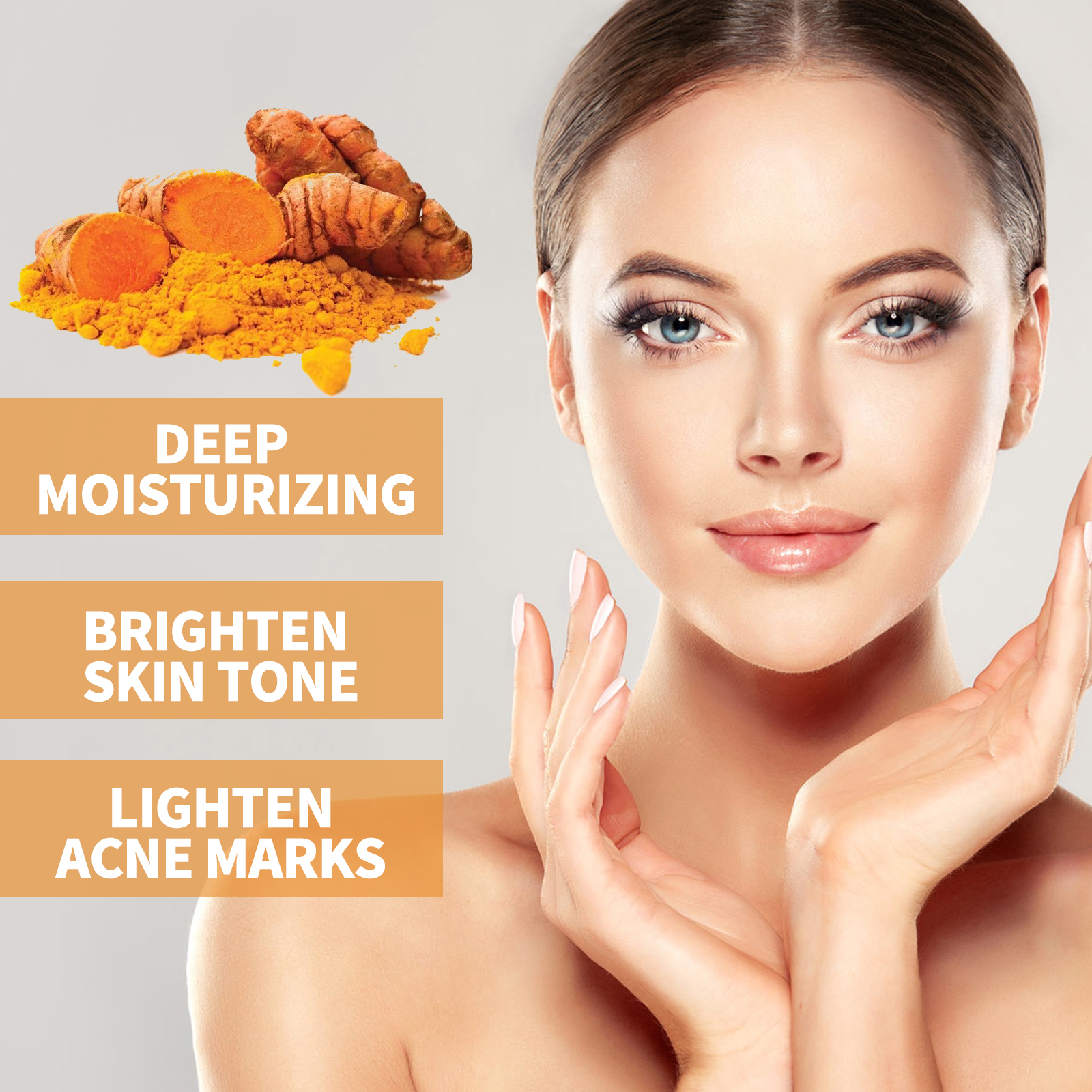 WEST MONTH Turmeric Anti-Oxidation Face Serum Creamy Easy-To-Use-Absorbent Texture Restore Skin Elasticity Hydration 30ml