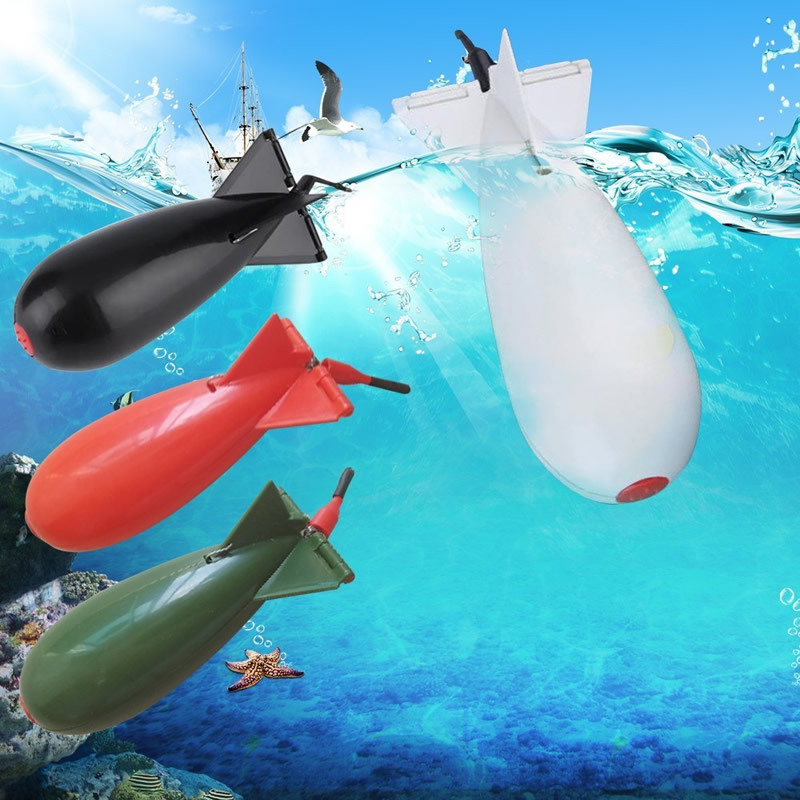 Fishing Rocket Feeder Large Small Spod Bomb Float Lure Bait Holder  Pellet Rockets Feeders Position Gear Accessories