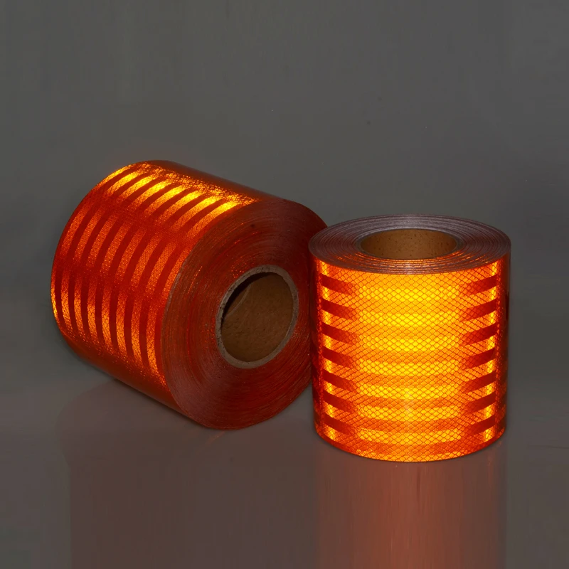 Adesivo riflettente adesivo impermeabile con striscia riflettente arancione microprisma di qualità eccellente 3M per nastro di avvertimento per camion cisterna larghezza 15cm