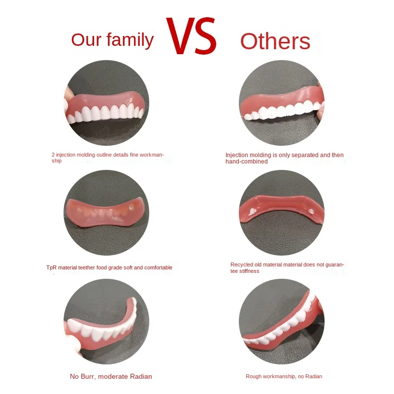 False Teeth Silicone Upper Lower Veneers Perfect Laugh 2026 Dentures Paste Fake Teeth Braces Comfortable TeethOrthodontic