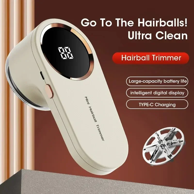 ไฟฟ้า Lint Remover ไฟฟ้าเม็ด Fluff Remover ดิจิตอลจอแสดงผล Debobbler เครื่องโกนหนวดมัลติฟังก์ชั่สําหรับเสื้อผ้าเสื้อกันหนาว
