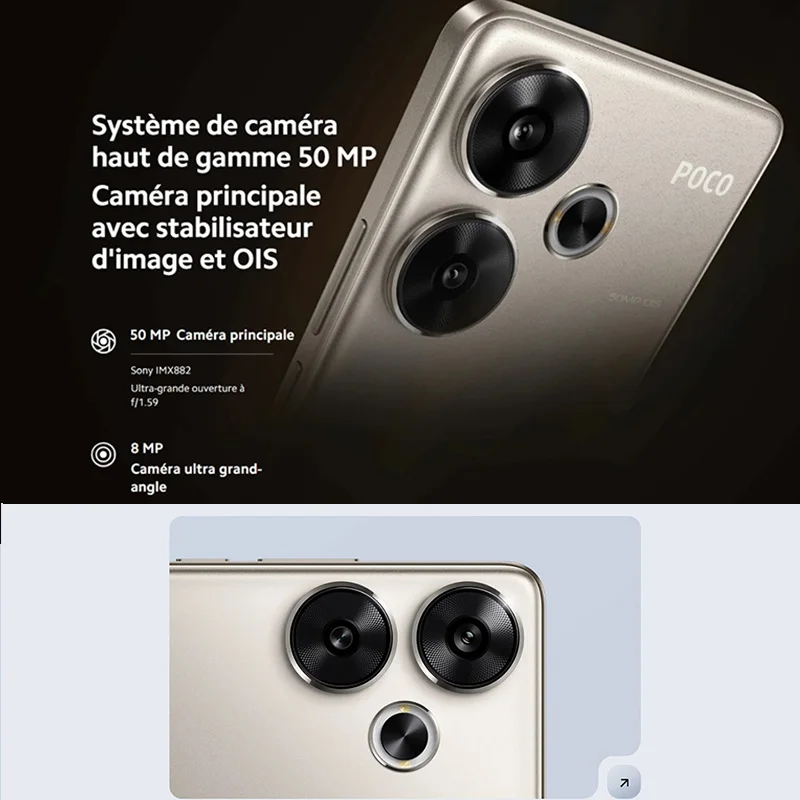 Weltpremiere POCO F6 Smartphone Globale Version Snapdragon ® 8s Gen 3 NFC 120 Hz Flow AMOLED 90 W Turbo-Ladebatterie 5000 mAh