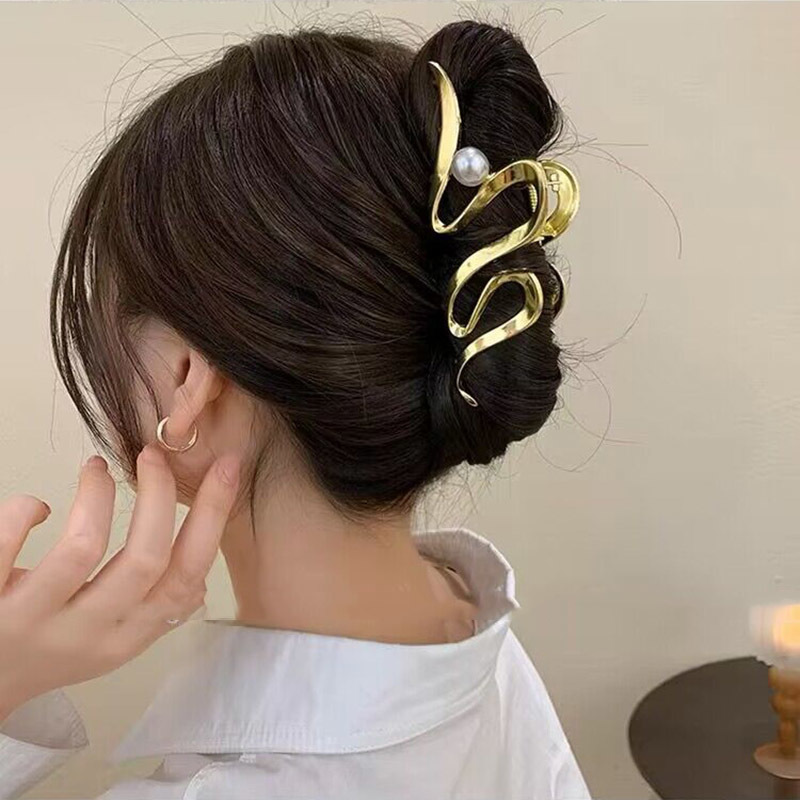 ผู้หญิงใหม่ Elegant Gold Silver Hollow โลหะผม Claw ผมคลิปผมแถบคาดศีรษะ Hairpin แฟชั่นสาวอุปกรณ์เสริมผม