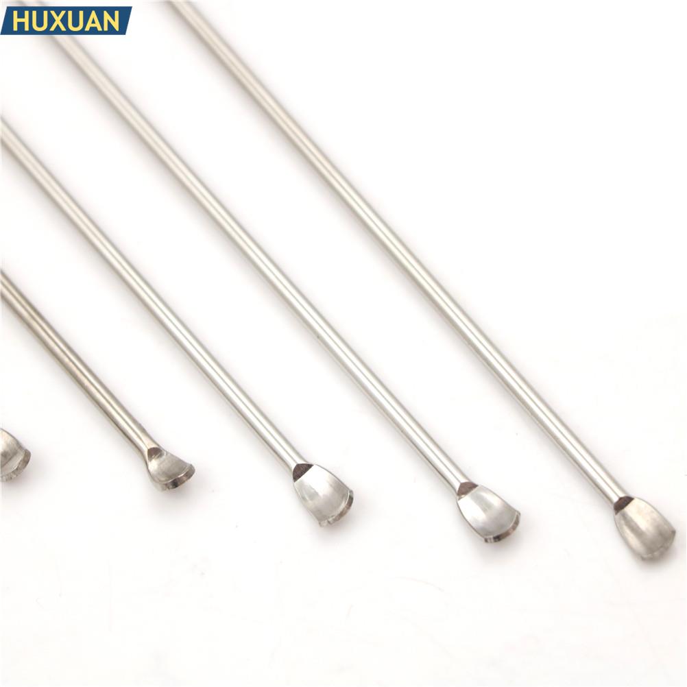 Micro cuchara medicinal de acero inoxidable, espátula, cabeza de pala, experimento, laboratorio de farmacia, uso de enseñanza, suministros de laboratorio de 10cm-22cm