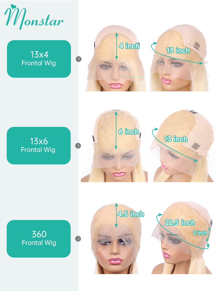 13x4 13x6 360 HD Trasparente 613 Biondo Miele Colore Anteriore Del Merletto Parrucche Dei Capelli Umani per Le Donne Bruto Brasiliano Dritto Parrucca Frontale Del Merletto