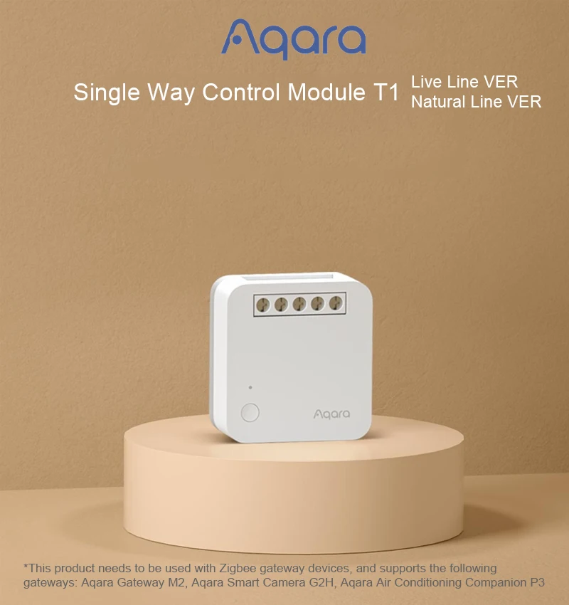 Aqara-controlador de relé de un solo canal, módulo de interruptor T1 Zigbee 3,0 No/con temporizadores inteligentes neutros, Control remoto por aplicación Homek