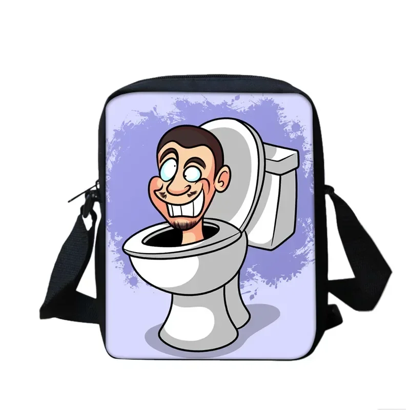 HOT Toilet Man borsa a tracolla da uomo Skibidi Toilet Game borsa a tracolla per studenti delle scuole primarie e secondarie periferiche