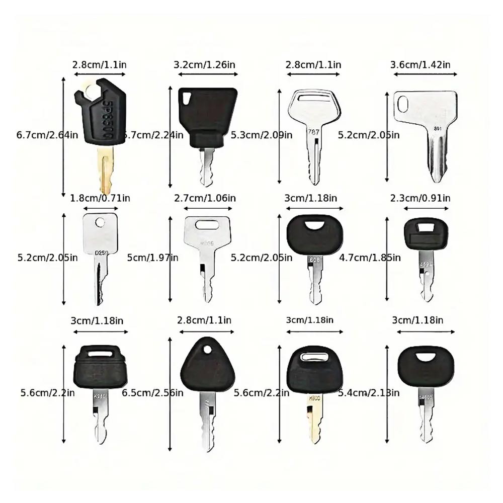 建設用イグニッションキー,12キー,重機,キャタピラー,jcb,yanmar,kobelco,volvo,bobcat,hitachi,komatsuショベル
