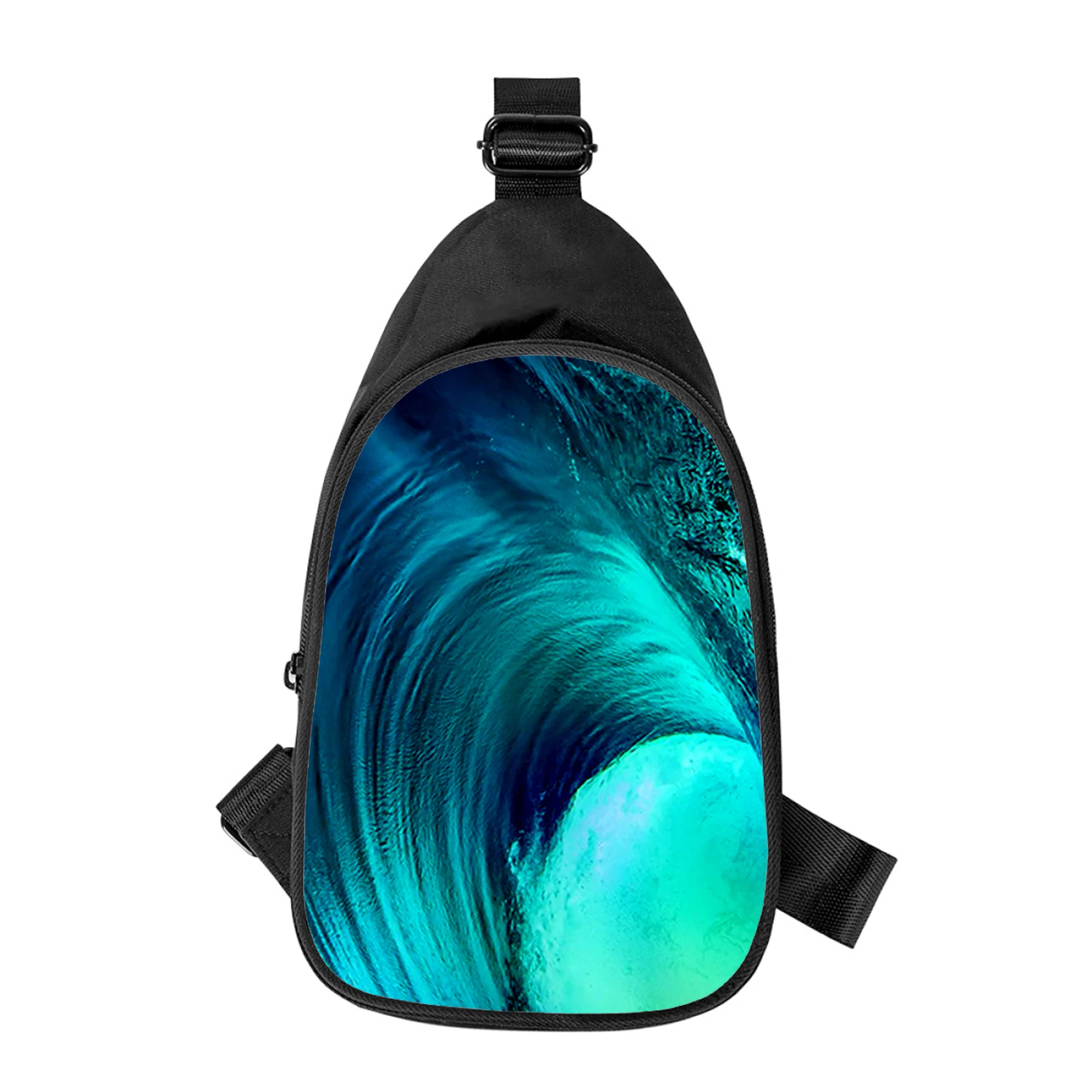 Strand Meer Landschaft 3D-Druck neue Männer Kreuz Brusttasche diagonal Frauen Umhängetasche Ehemann Schule Taille Pack männliche Brust Pack