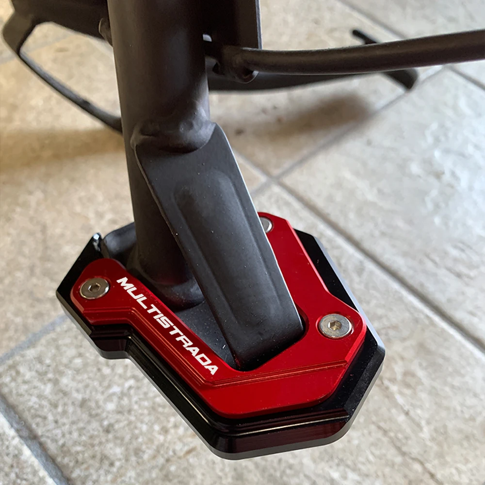 For Ducati Multistrada 950 1100 1200 1200S/GT 1260 S V4S V4 V2 V2S Motorcycle Kickstand Side Stand Extension Pad Suport Plate