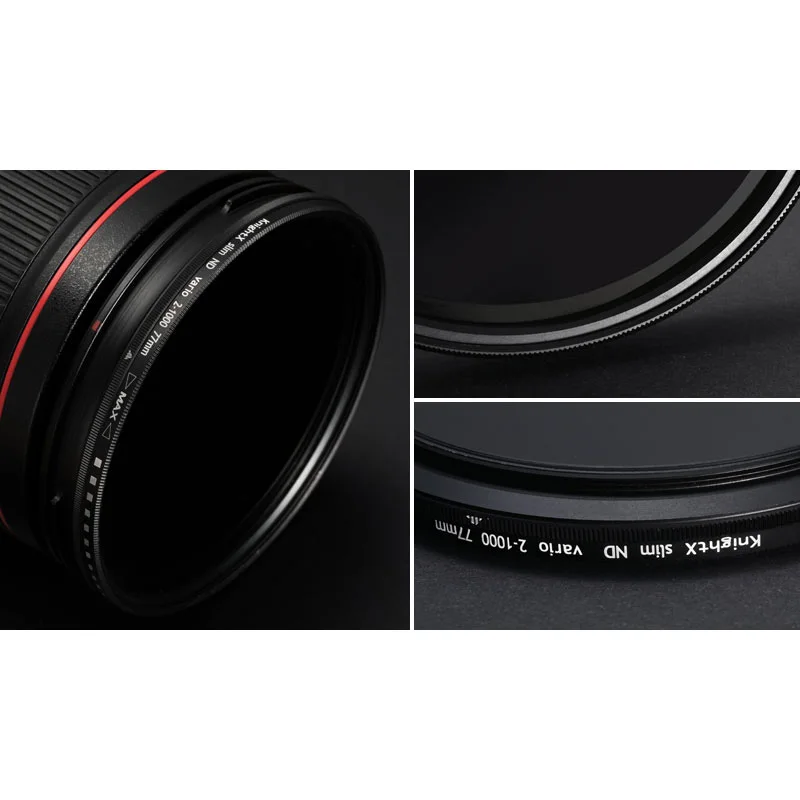 KnightX ND2-ND1000 Fotocamera reflex DSLR Filtro ND variabile Densità neutra Fader regolabile ND2-400 49 52 55 58 62 67 72 77 mm