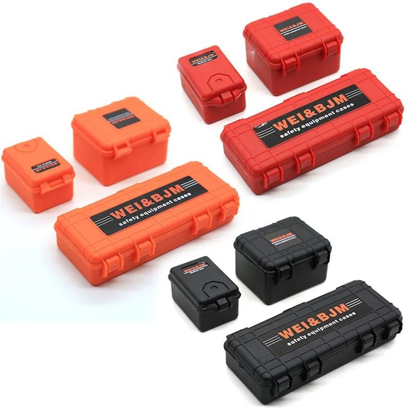 3 個のプラスチック収納ボックス装飾ツール 1/10 RC クローラー車軸 SCX10 90046 KM D90 TF2 トラクサス TRX-4 TRX-6 MST Recat 用