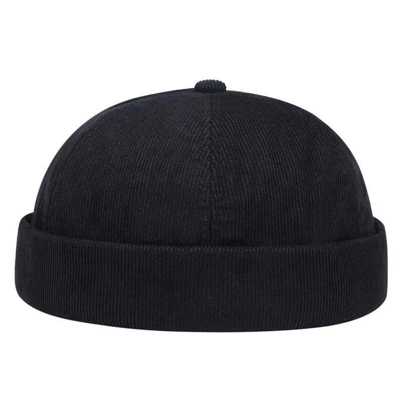 2024 nova moda casual cor sólida veludo minimalista cor sólida unisex chapéu sem aba outono e inverno gorro à prova de vento