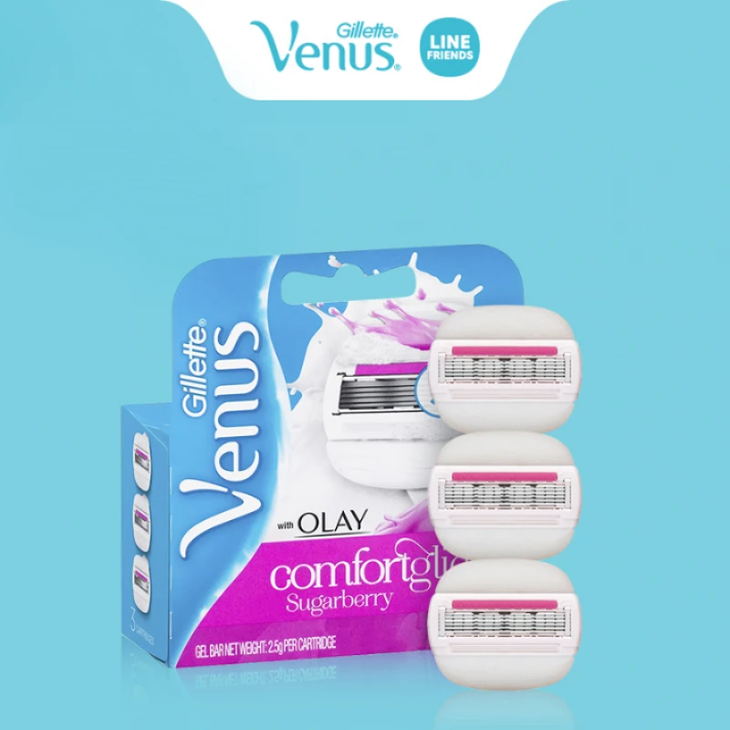 Gillette Venus-hoja de afeitar para mujer, recambios de cuchillas de afeitar, barras de jabón integradas, Bikini, axila, depilación de seguridad corporal