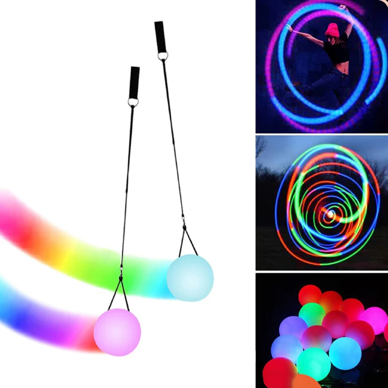 Boule lumineuse LED colorée, balançoire Flash, danse, Fitness, exercice, Halloween, noël, jouets lumineux pour enfants