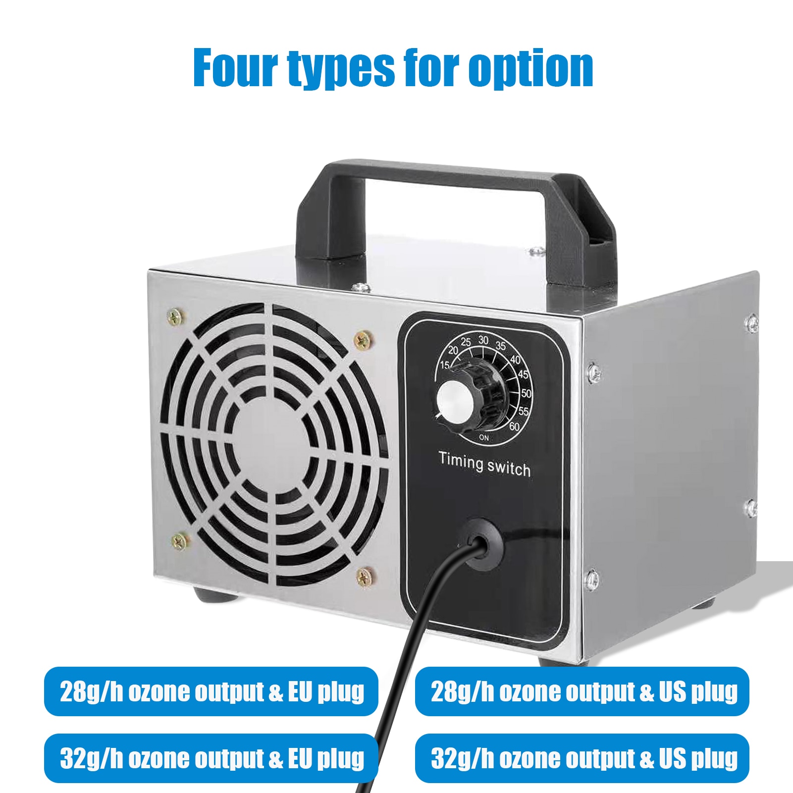 28/32 g/h Ozone Machine Ozone Generator O3 Air Purifier Air Deodorizer for Home Kitchen Office Car