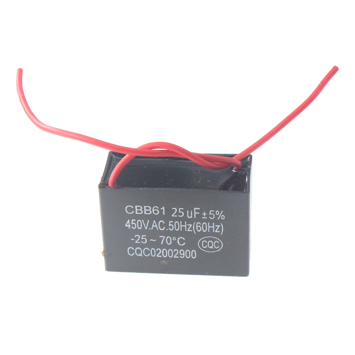 CBB61 Fan starting capacitor 450V 0.8/1/1.2/1.5/2/2.5/3/3.5/4/4.5/5/6/7/8/10/12/14/15/16/18/20/25UF For Range hood For 400V 500V