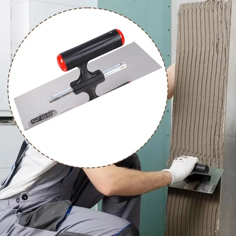 Heavy Duty Plastering Trowel Cement Trowel Drywall Trowel for Construction Plastering Scraping Flooring Finishing Rust Resistant