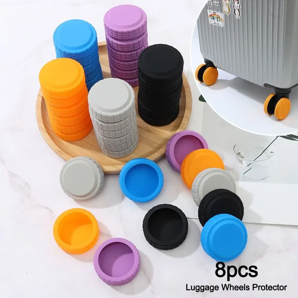 Gepäckräder Schutz mit Silent Sound Wheel Wear Wheels Cover Silikon Gepäck Zubehör Trolley Box Casters Cover