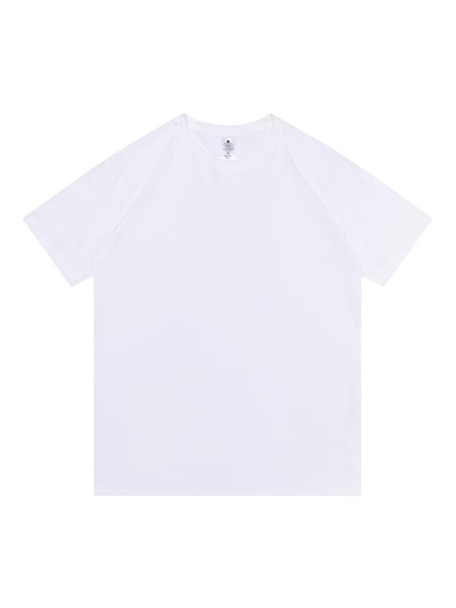 Bornladies Estate 100% Cotone T-shirt da donna Che tocca il fondo Basic Alla moda Solid Lady Manica corta Allentato Top Camicie 230g/ ㎡   Top