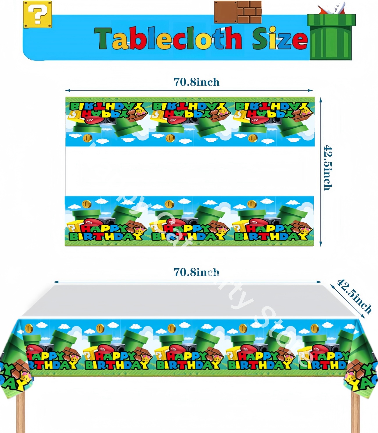 Mantel de Mario para decoración de fiesta de cumpleaños, mantel desechable, cubierta de mesa de Super Bros, recuerdos para fiesta de bienvenida al bebé, suministros para fiesta