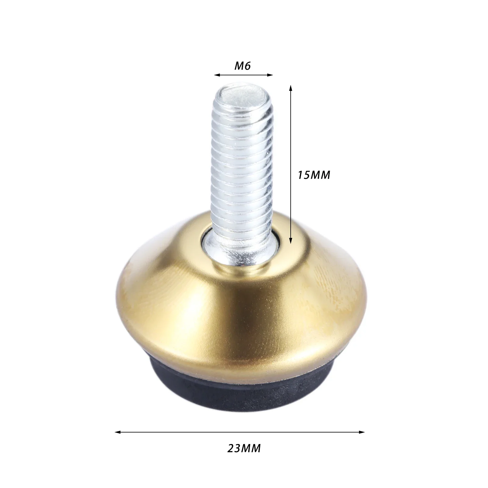 4pcs โลหะเฟอร์นิเจอร์ Levelers ฟุตขา M6 * 15 มม.สกรูสีดํา/เงิน/ทองสําหรับตู้โต๊ะเก้าอี้ฐานเครื่อง