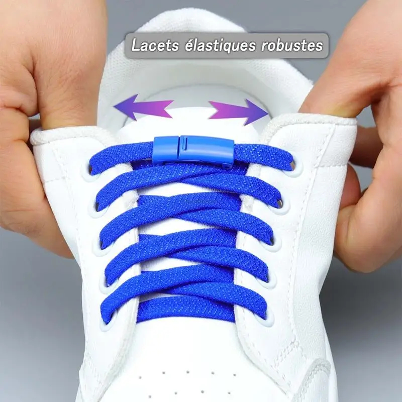 Lacci con chiusura magnetica senza lacci Sneakers lacci elastici Bambini Adulti Lacci on/off rapidi Accessori per scarpe 1 paio