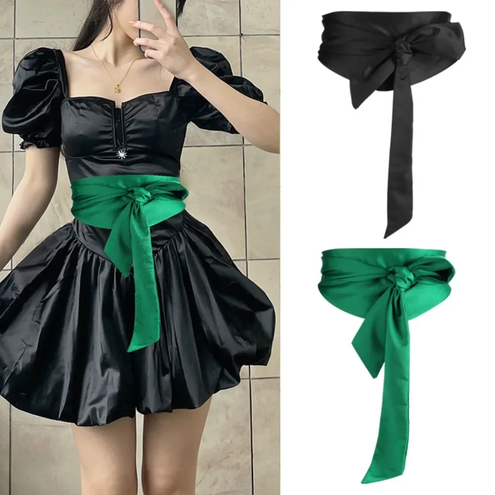 5 Farben Wildleder Hüftgurte breites Korsett Cinch Kleid Gürtel Kummer bunds Bowknot Self Tie Wrap um Obi Taillen bund Gürtel für Frauen