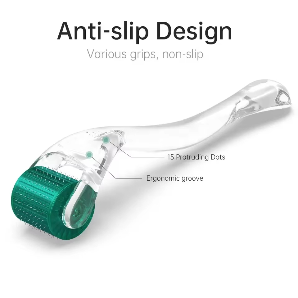 DRS 192 Derma Roller Microneedling Face Roller Ferramenta de cuidados com a pele Cabelo Barba Crescimento para mulheres e homens inclui estojo de armazenamento gratuito