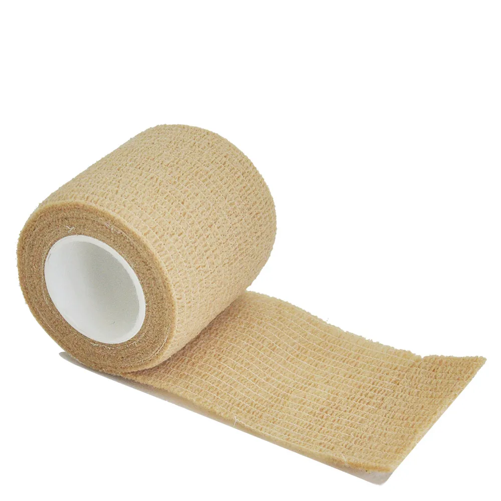 1 rollo de vendaje de movimiento de gasa de 2,5/5/10cm x 4,8 m, vendajes elásticos transpirables autoadhesivos para fijación deportiva, dedo, muñeca y pierna