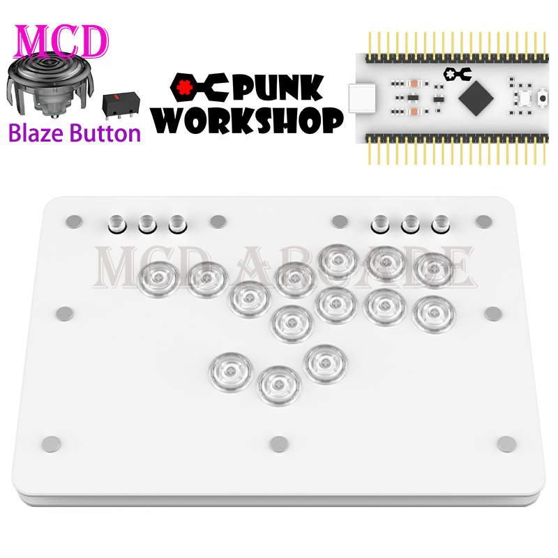 Punk Workshop Mini HitBox SOCD Fighting Stick Controller Механическая кнопка для ПК/Android/переключателя/PS4 Аркада 2023, новейшая