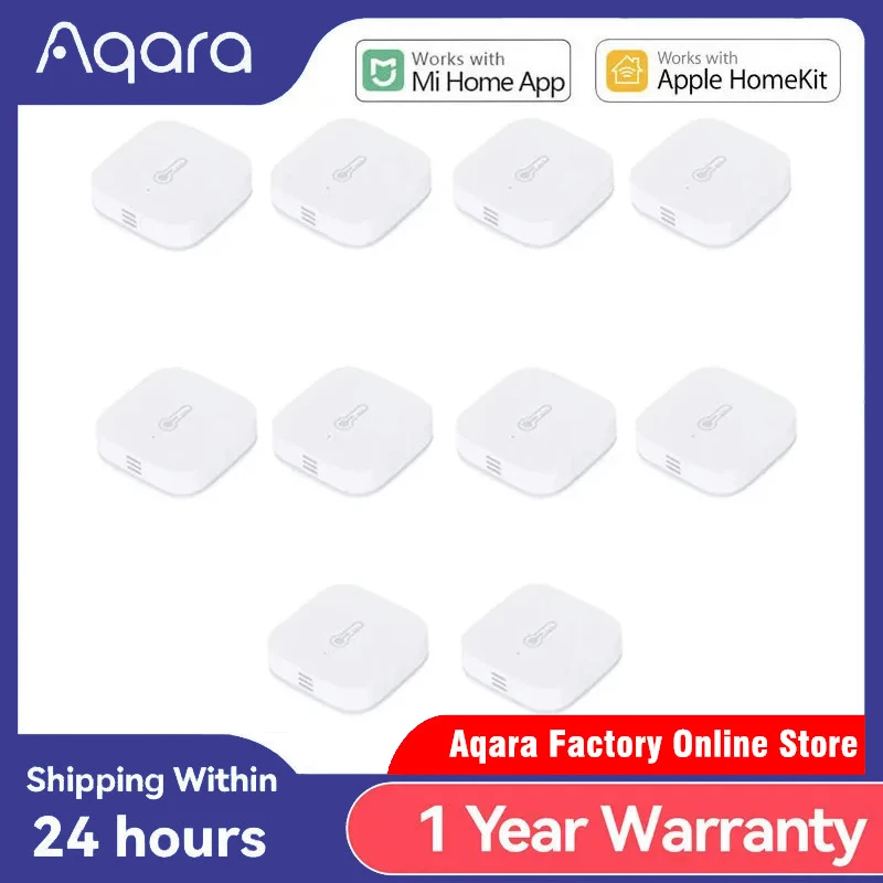 Aqara-Sensor inteligente de temperatura y humedad, presión de aire ZigBee, inalámbrico, Compatible con HomeKit Mi Home App, Control de puerta de enlace