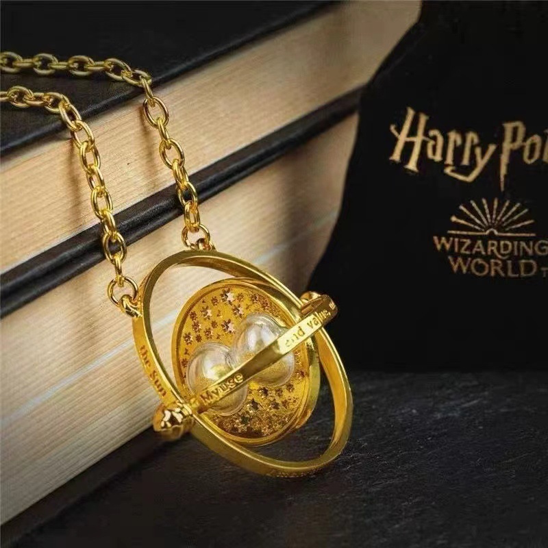 ハリーポッター TimeTurner 砂時計ネックレスペンダントおもちゃキーホルダーイヤリングタイムチェンジャーアクション玩具フィギュアキッズジュエリーギフト