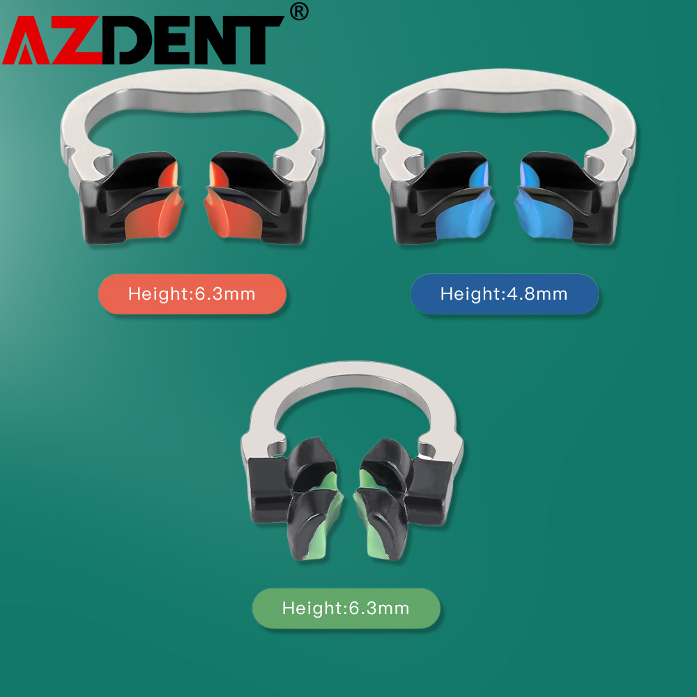 Azdent-Juego de sistema de matriz seccional Dental, matrices dentales, anillo de Clip, bandas de matriz, cuñas dentales, herramienta de instrumento de odontología de plástico