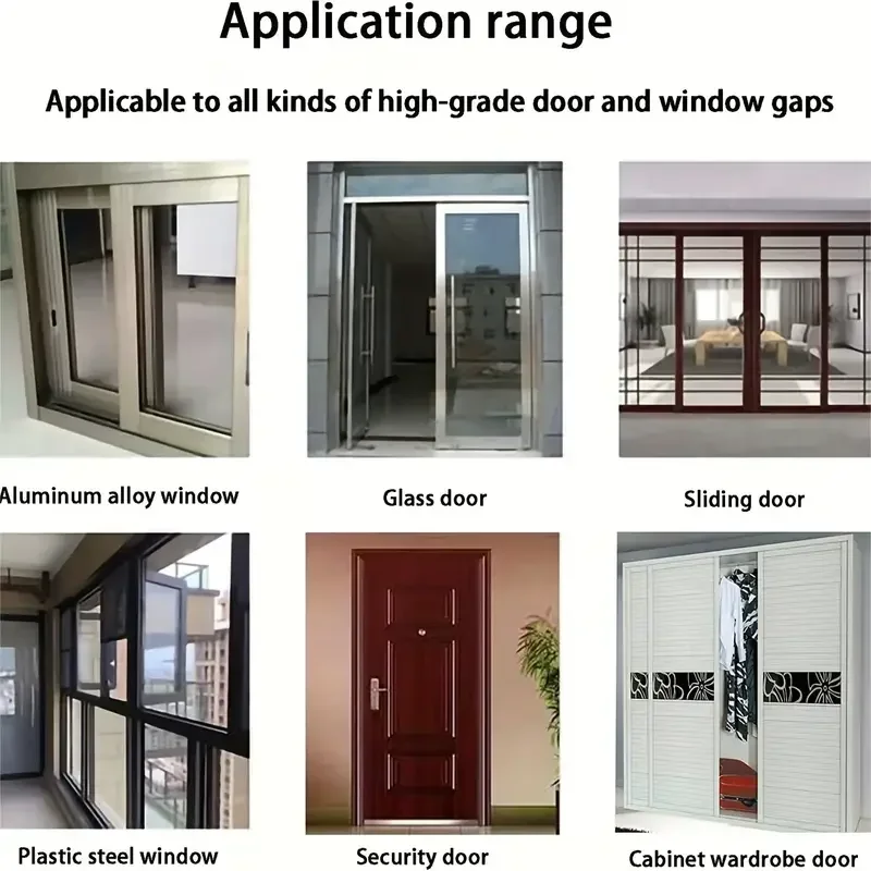 32.8Ft WEATHER Stripping แถบซีลประตูหน้าต่าง,SelfAdhesive การยึดเกาะที่แข็งแกร่ง,เก็บเสียง,ร่าง Blocker,กันฝุ่น