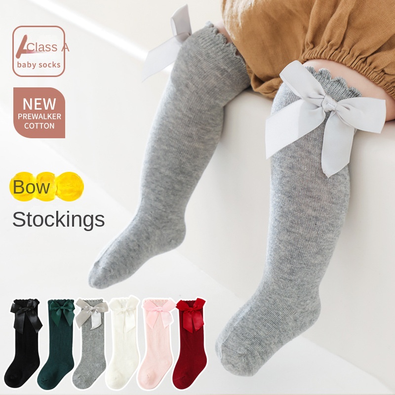Calzini per bambini Grande fiocco Ragazze Studente Calzini da principessa Bambini Bambini Ragazzi Cotone Calze per bambini Accessori per neonati Vestiti per neonati