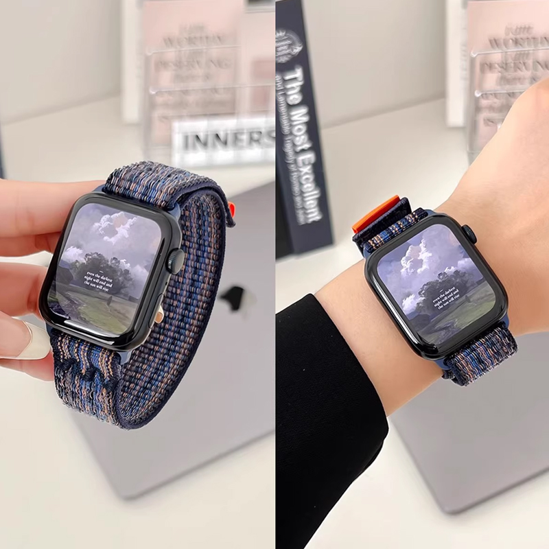 Nylon Sport Strap for Apple Watch Band 49mm for Nike Loop Bracelet iWatch S10 9 8 7 6 5 4 3 se2 Ultra 2 46mm 45mm 44mm 41mm 42mm