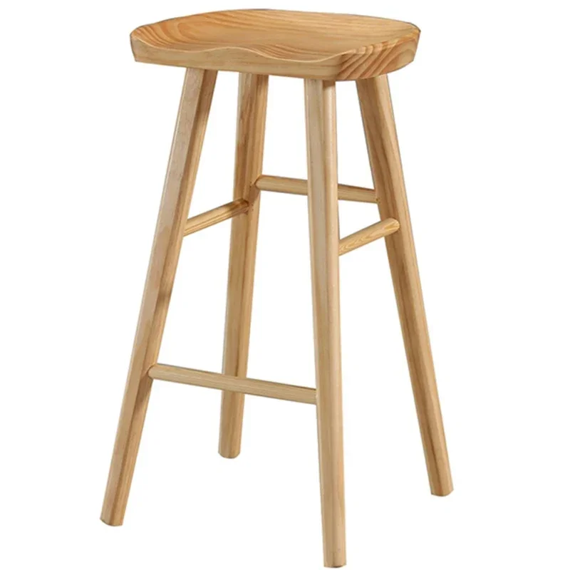 Minimalistic Writing เก้าอี้บาร์เก้าอี้สตูลสูงเก้าอี้บาร์ห้องครัวกลางแจ้ง House Tabouret Pliant ไม้ห้องนั่งเล่นเฟอร์นิเจอร์
