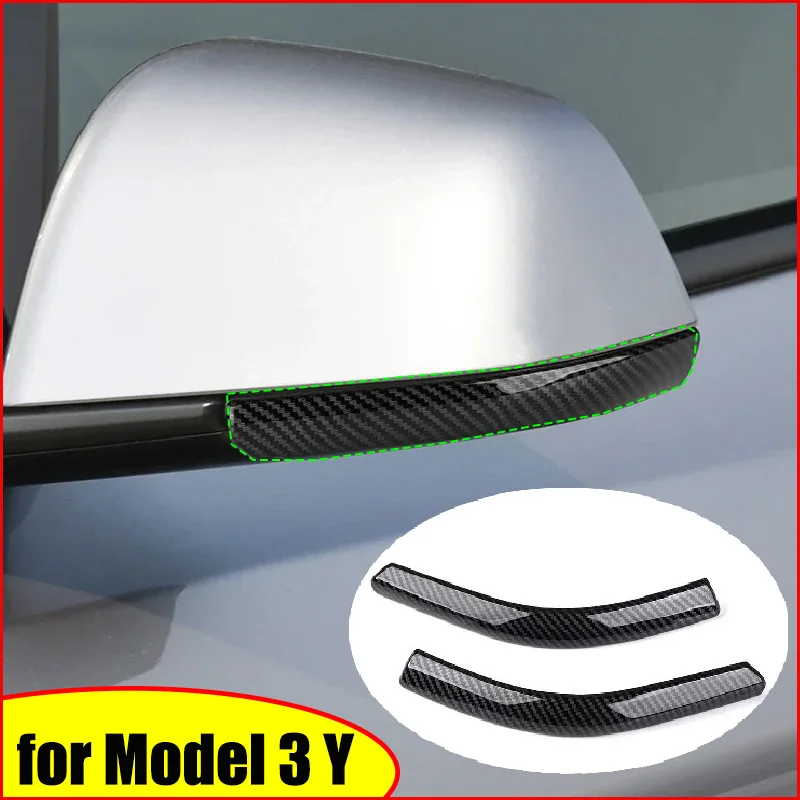 Para tesla modelo y juniper 2025 modelo 3 highland 2024 abs espelho retrovisor anti-colisão tiras guarnição anti-risco adesivo capa