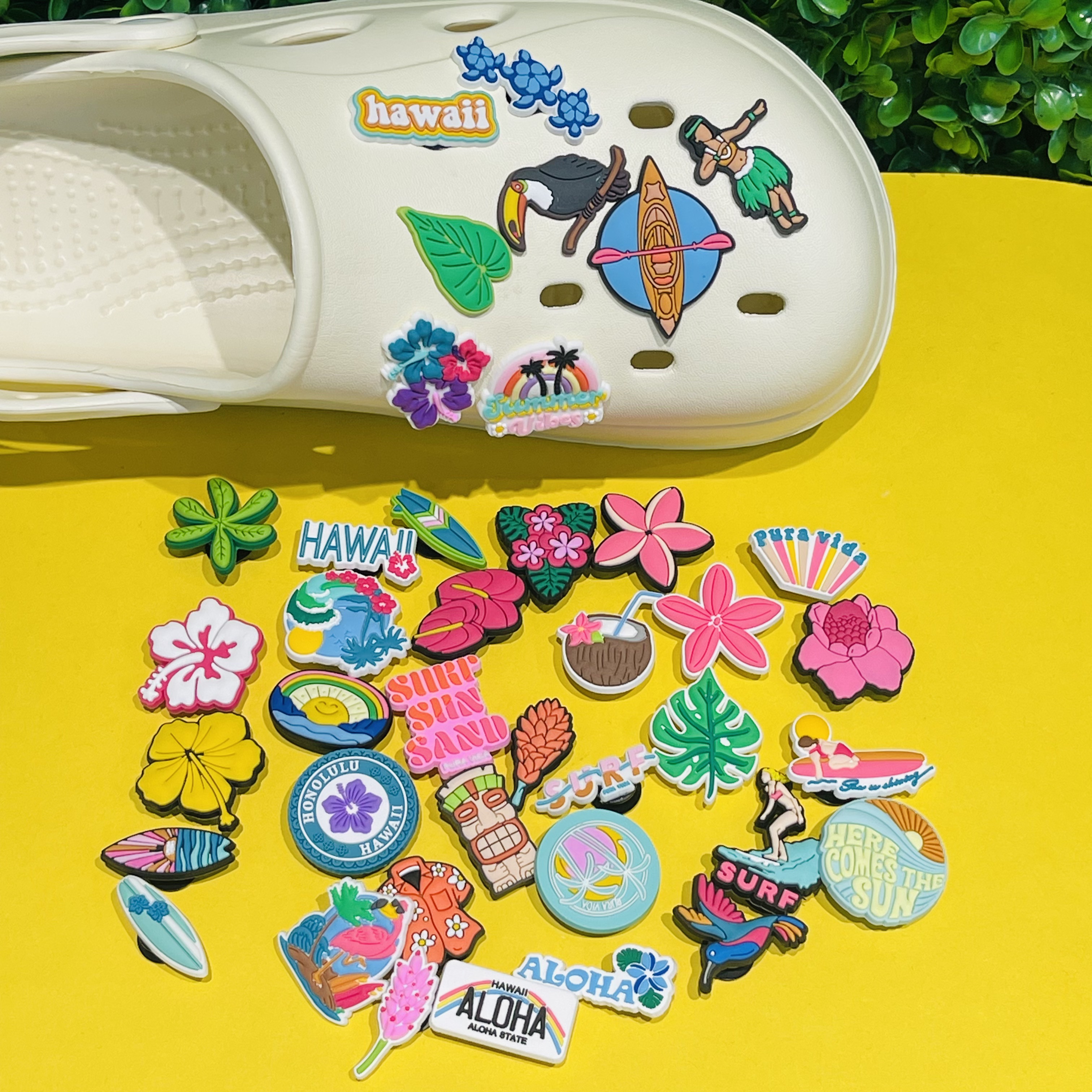 PVC Coco Tartaruga Decoração Sapato, encantos Chinelos, Buckle Tampo, Pulseiras DIY, Havaí Vibes Verão, Surf, Sol, Areia, Aloha, 1Pc