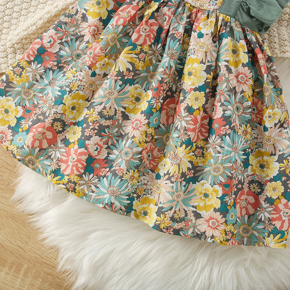 Baby Girl Dress Summer Cotton Floral Girls Dress Cute Little Fly Sleeve Baby Dresses Baby Clothes Girl with Hat