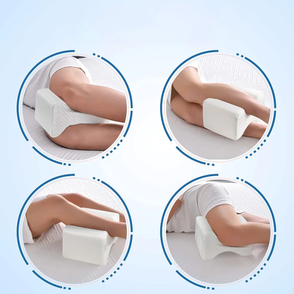 Cuscino per le gambe, cuscino laterale, cuscino per ginocchia in memory foam con cintura laterale per dormire, cuscino per ginocchia per gambe con fodera sfoderabile e lavabile